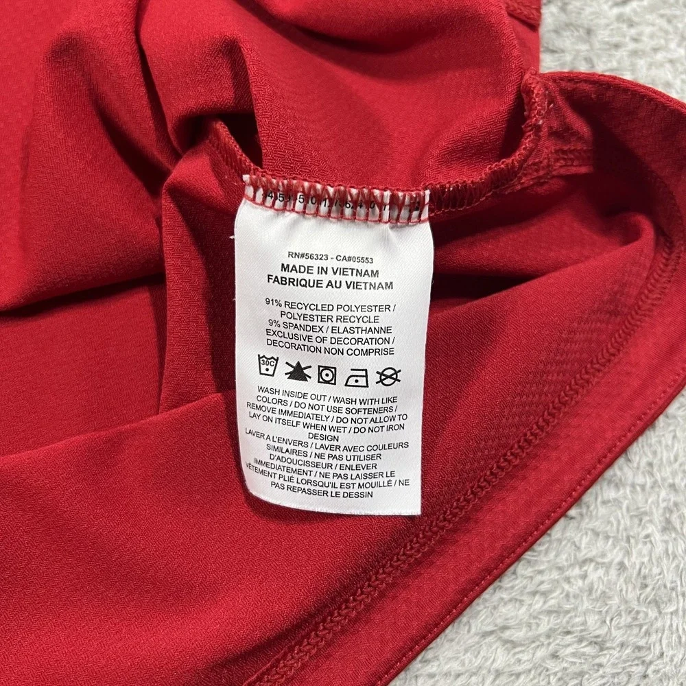 Nike Tiger Woods Polo Shirt Mens Medium Sunday Red Blade Collar Golf BV9219
